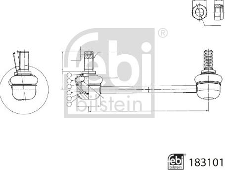 Febi Bilstein 183101 - Тяга / стійка, стабілізатор avtolavka.club