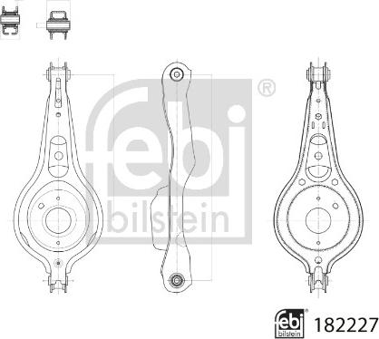 Febi Bilstein 182227 - Важіль незалежної підвіски колеса avtolavka.club