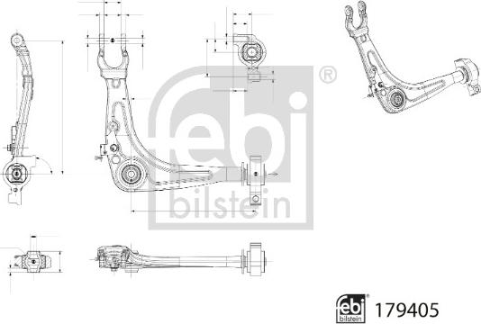 Febi Bilstein 179405 - Важіль незалежної підвіски колеса avtolavka.club