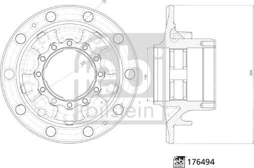 Febi Bilstein 176494 - Маточина колеса avtolavka.club