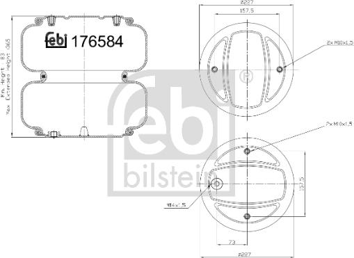 Febi Bilstein 176581 - Кожух пневматичної ресори avtolavka.club