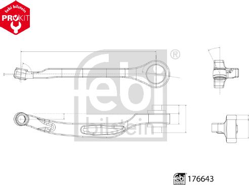 Febi Bilstein 176643 - Важіль незалежної підвіски колеса avtolavka.club