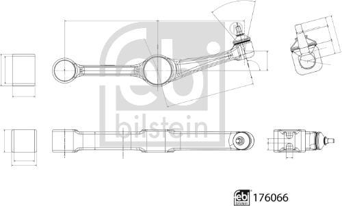 Febi Bilstein 176066 - Важіль незалежної підвіски колеса avtolavka.club