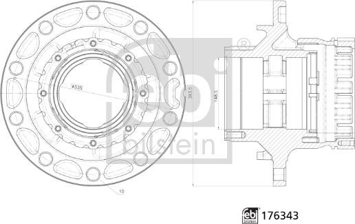 Febi Bilstein 176343 - Маточина колеса avtolavka.club