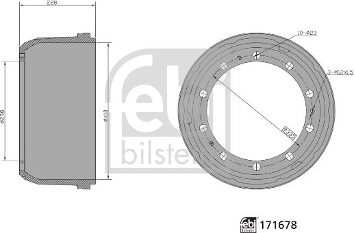 Febi Bilstein 171678 - Гальмівний барабан avtolavka.club