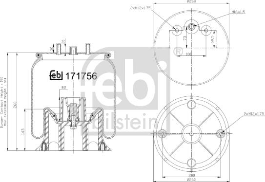 Febi Bilstein 171756 - Кожух пневматичної ресори avtolavka.club