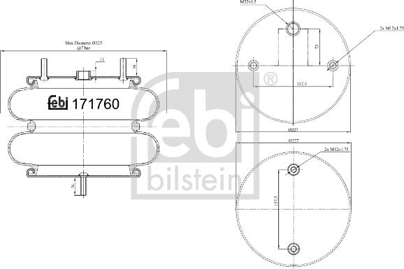 Febi Bilstein 171760 - Кожух пневматичної ресори avtolavka.club