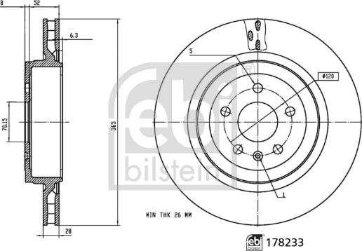 Febi Bilstein 178233 - Гальмівний диск avtolavka.club