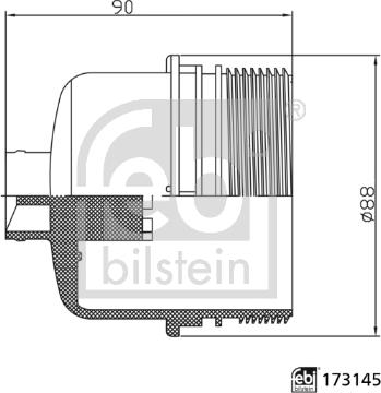 Febi Bilstein 173145 - Кришка, корпус масляного фільтра avtolavka.club