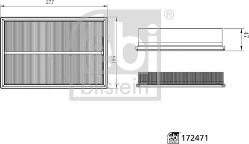 Febi Bilstein 172471 - Повітряний фільтр avtolavka.club