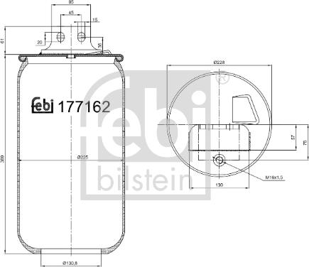 Febi Bilstein 177162 - Кожух пневматичної ресори avtolavka.club