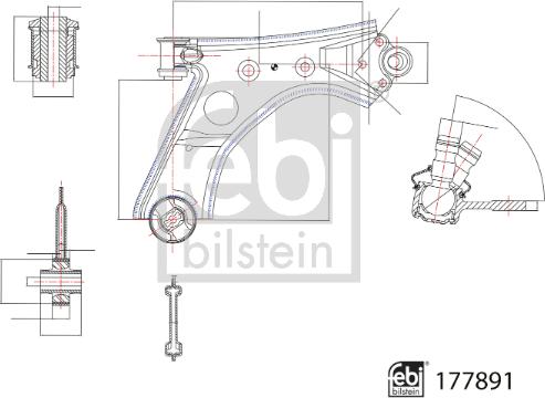 Febi Bilstein 177891 - Важіль незалежної підвіски колеса avtolavka.club