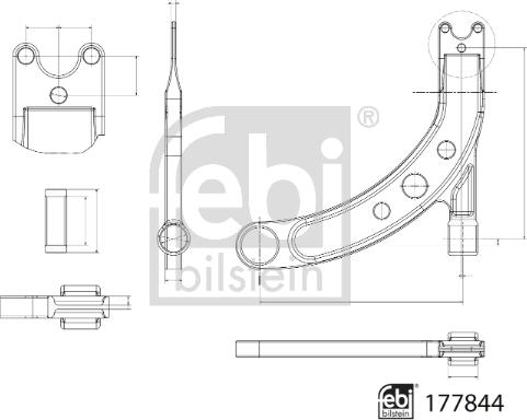 Febi Bilstein 177844 - Важіль незалежної підвіски колеса avtolavka.club