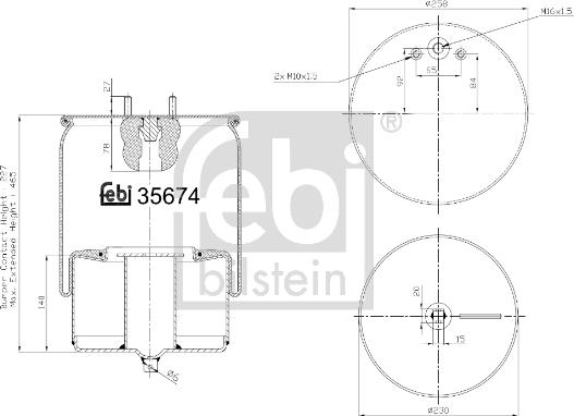 Febi Bilstein 35674 - Кожух пневматичної ресори avtolavka.club