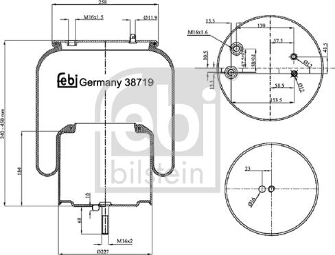 Febi Bilstein 38719 - Кожух пневматичної ресори avtolavka.club