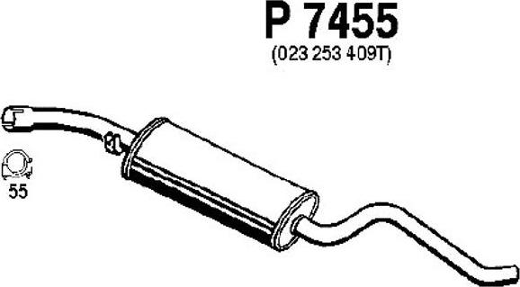 Fenno P7455 - Середній глушник вихлопних газів avtolavka.club