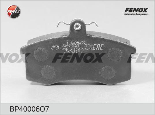 Fenox BP40006O7 - Гальмівні колодки, дискові гальма avtolavka.club