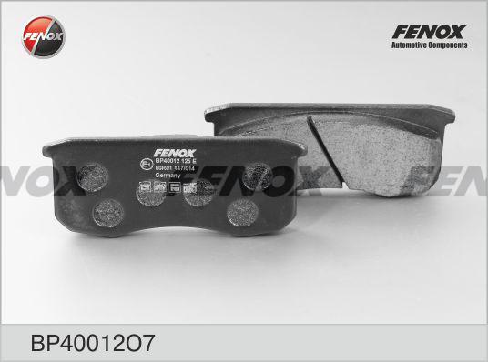 Fenox BP40012O7 - Гальмівні колодки, дискові гальма avtolavka.club