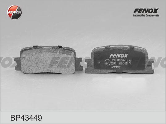 Fenox BP43449 - Гальмівні колодки, дискові гальма avtolavka.club