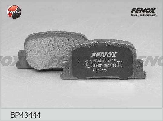Fenox BP43444 - Гальмівні колодки, дискові гальма avtolavka.club