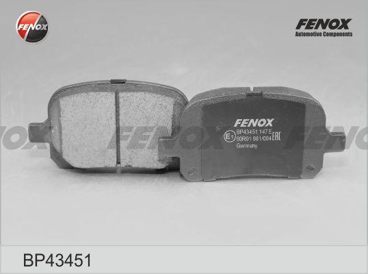 Fenox BP43451 - Гальмівні колодки, дискові гальма avtolavka.club