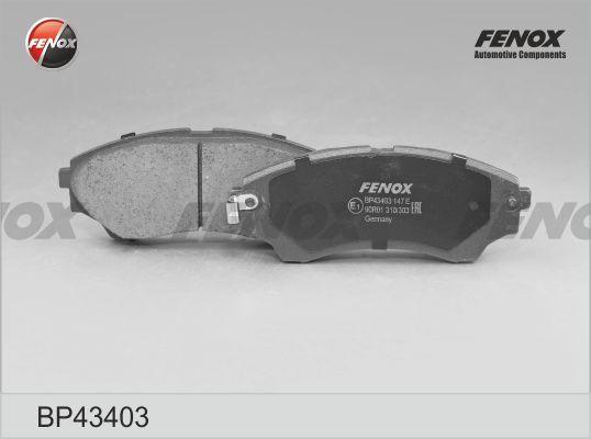 Fenox BP43403 - Гальмівні колодки, дискові гальма avtolavka.club