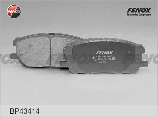 Fenox BP43414 - Гальмівні колодки, дискові гальма avtolavka.club