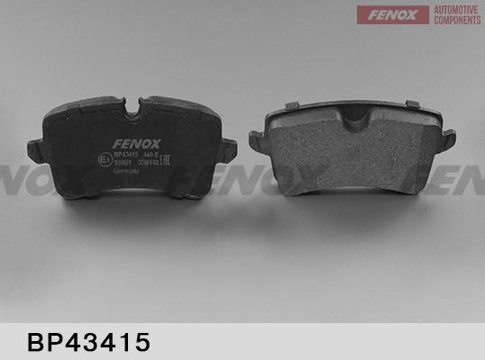 Fenox BP43415 - Гальмівні колодки, дискові гальма avtolavka.club