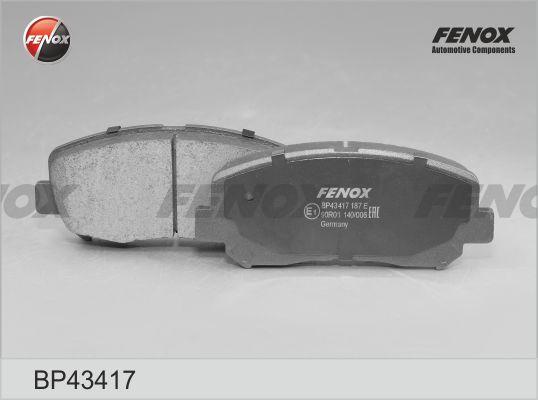 Fenox BP43417 - Гальмівні колодки, дискові гальма avtolavka.club