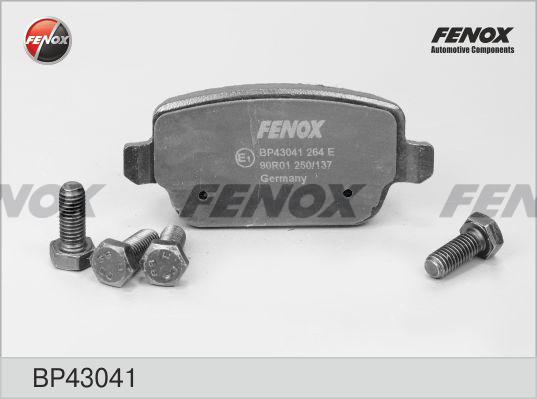 Fenox BP43041 - Гальмівні колодки, дискові гальма avtolavka.club