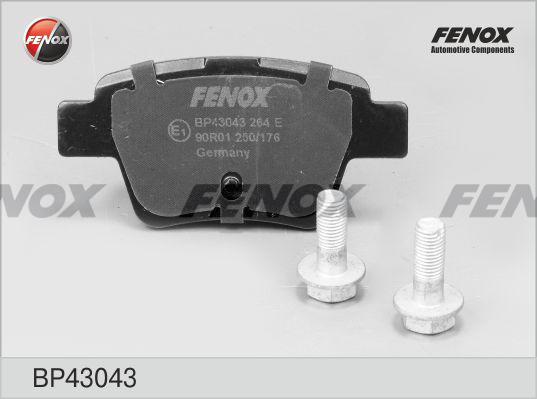 Fenox BP43043 - Гальмівні колодки, дискові гальма avtolavka.club