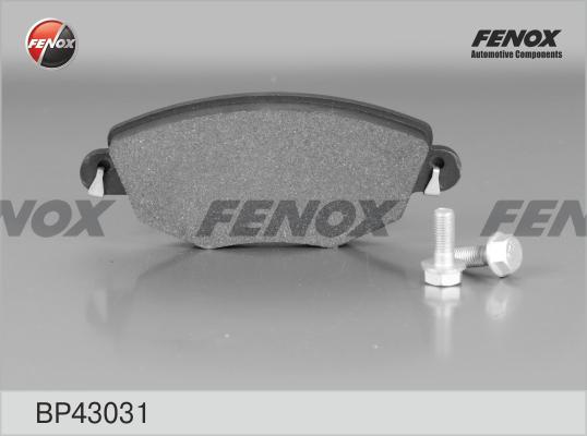 Fenox BP43031 - Гальмівні колодки, дискові гальма avtolavka.club