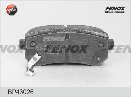 Fenox BP43026 - Гальмівні колодки, дискові гальма avtolavka.club