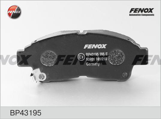 Fenox BP43195 - Гальмівні колодки, дискові гальма avtolavka.club