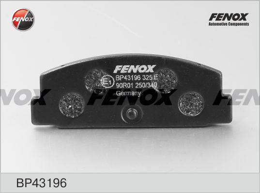 Fenox BP43196 - Гальмівні колодки, дискові гальма avtolavka.club