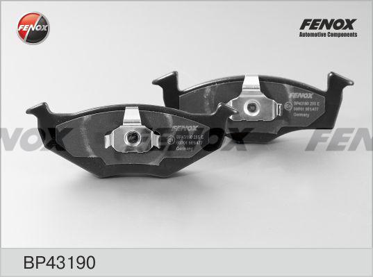 Fenox BP43190 - Гальмівні колодки, дискові гальма avtolavka.club