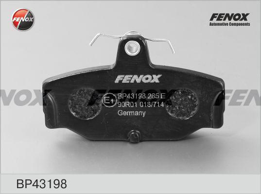 Fenox BP43198 - Гальмівні колодки, дискові гальма avtolavka.club