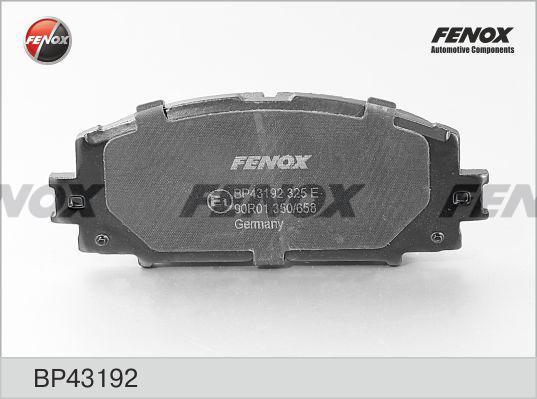 Fenox BP43192 - Гальмівні колодки, дискові гальма avtolavka.club