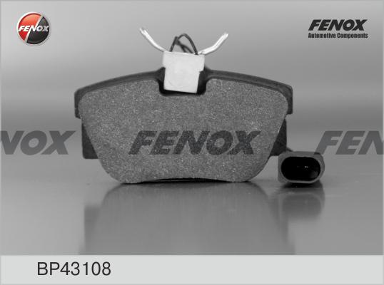 Fenox BP43108 - Гальмівні колодки, дискові гальма avtolavka.club