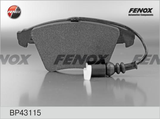 Fenox BP43115 - Гальмівні колодки, дискові гальма avtolavka.club