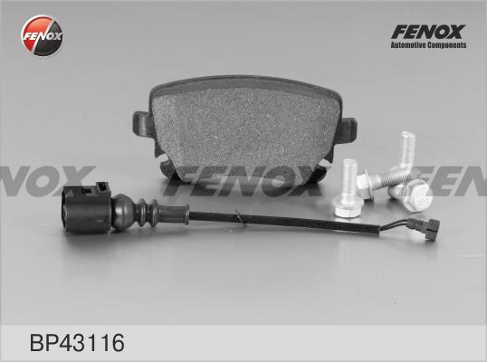 Fenox BP43116 - Гальмівні колодки, дискові гальма avtolavka.club