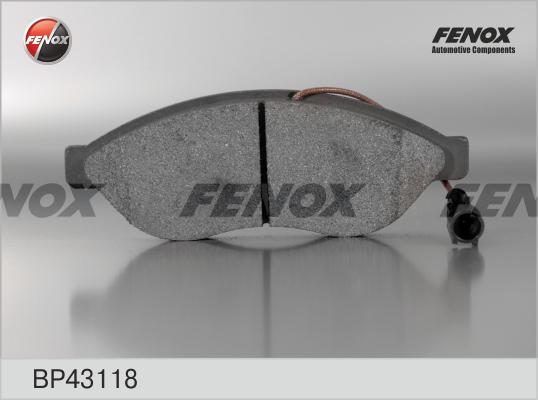 Fenox BP43118 - Гальмівні колодки, дискові гальма avtolavka.club