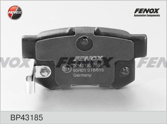 Fenox BP43185 - Гальмівні колодки, дискові гальма avtolavka.club