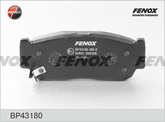 Fenox BP43180 - Гальмівні колодки, дискові гальма avtolavka.club