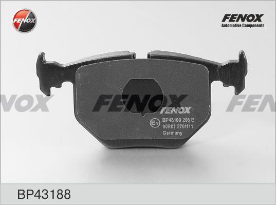 Fenox BP43188 - Гальмівні колодки, дискові гальма avtolavka.club