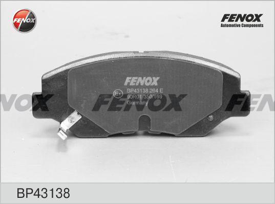 Fenox BP43138 - Гальмівні колодки, дискові гальма avtolavka.club