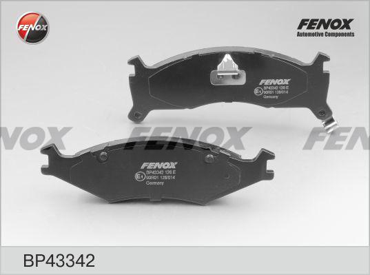 Fenox BP43342 - Гальмівні колодки, дискові гальма avtolavka.club