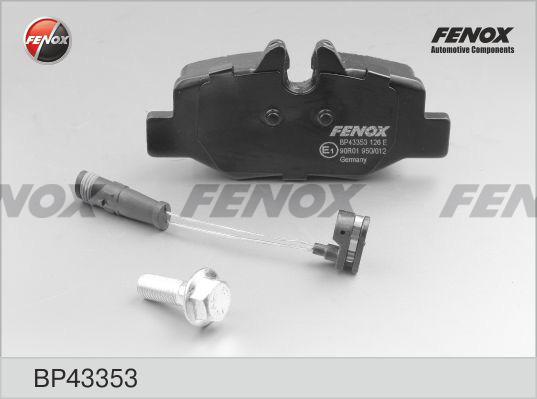 Fenox BP43353 - Гальмівні колодки, дискові гальма avtolavka.club