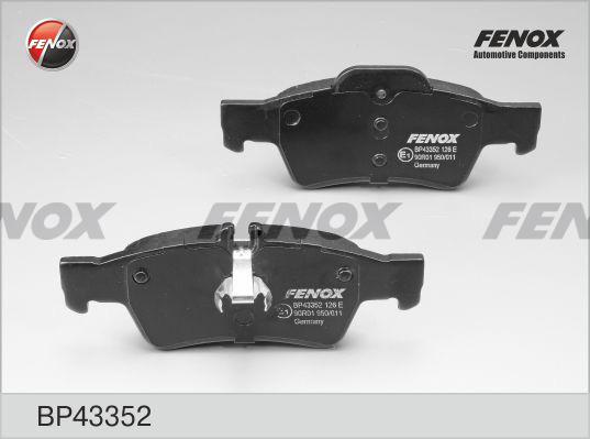 Fenox BP43352 - Гальмівні колодки, дискові гальма avtolavka.club