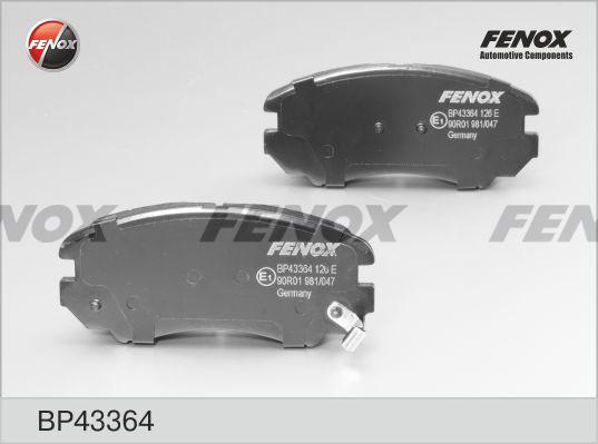 Fenox BP43364 - Гальмівні колодки, дискові гальма avtolavka.club
